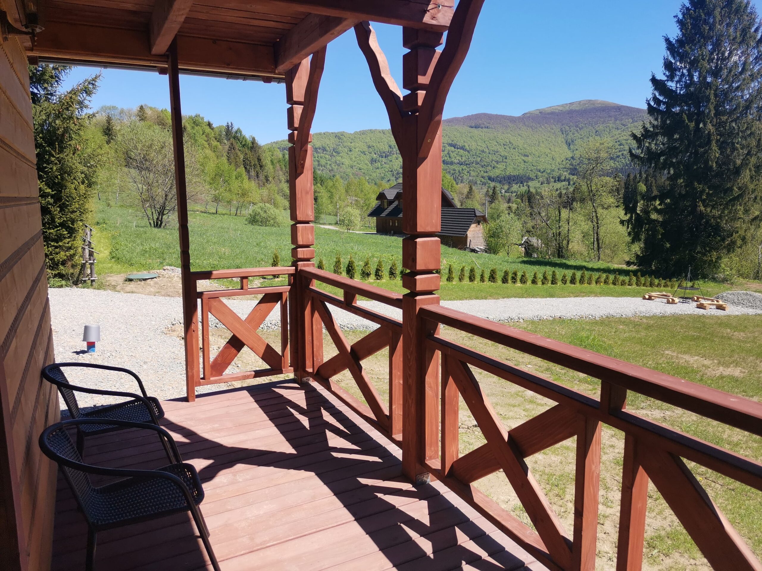 umeblowany taras domarka